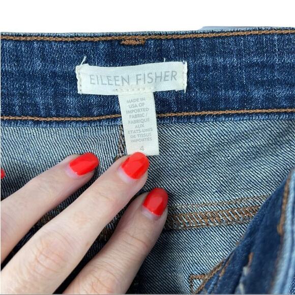 Eileen Fisher Women's Straight Skinny Jeans Organic Cotton Blue Mid Wash Size 4 - Picture 12 of 15